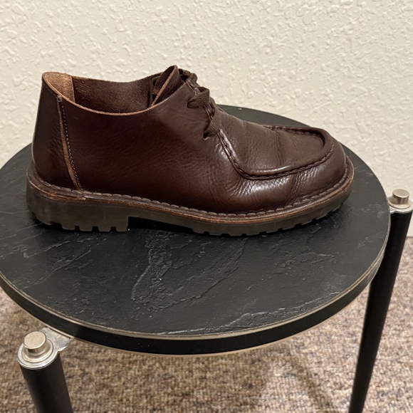 Astorflex Beenflex men's moc toe shoes, brown pebbled leather, size 41/US 8 - Picture 5 of 8